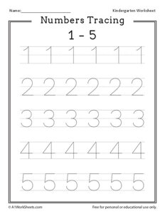 Number Tracing 1-5