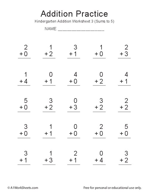 one-digit-addition-worksheet