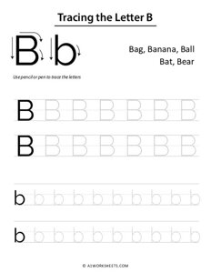 Tracing the Letters B b