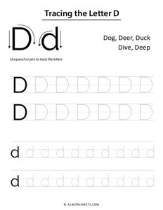 Tracing the Letters D d
