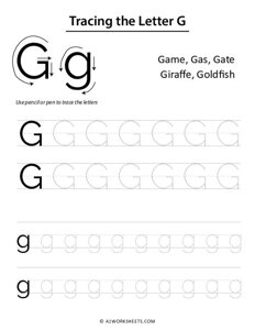 Tracing the Letters G g