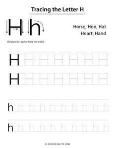Tracing the Letters H h