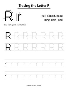 Tracing the Letters R r