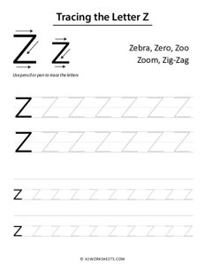 Tracing the Letters Z z