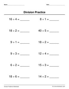 Basic Math Division Problem #2