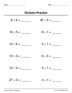 Basic Math Division Problem #8