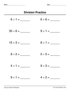 Basic Math Division Problem #9