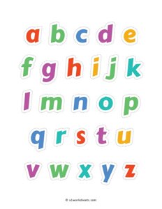 Rainbow Alphabet Print Lowercase