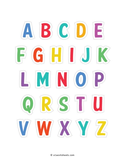Rainbow Alphabet Print Uppercase Worksheet