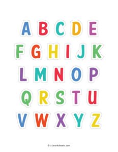 Rainbow Alphabet Print Uppercase