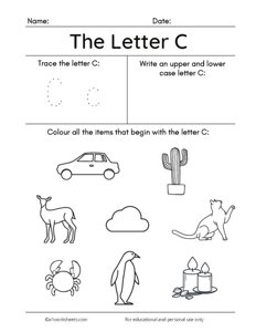Tracing the Letters C c