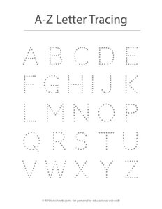 Letters Tracing A-Z (Uppercase)