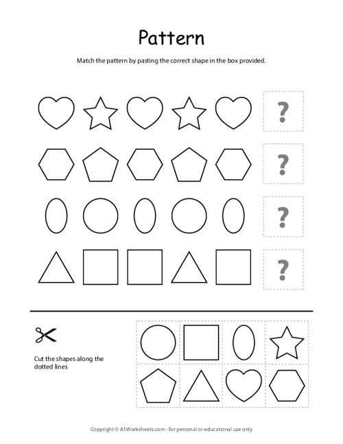 Shape And Pattern Recognition Worksheets FAE