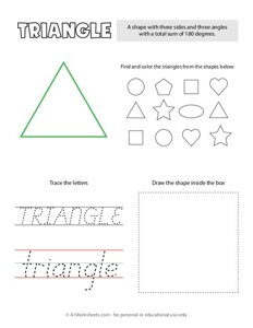 Trace and Color Shapes - Triangle
