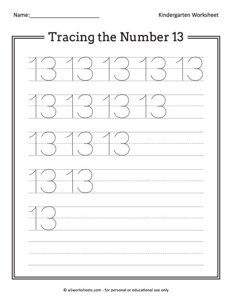 Tracing the Number 13