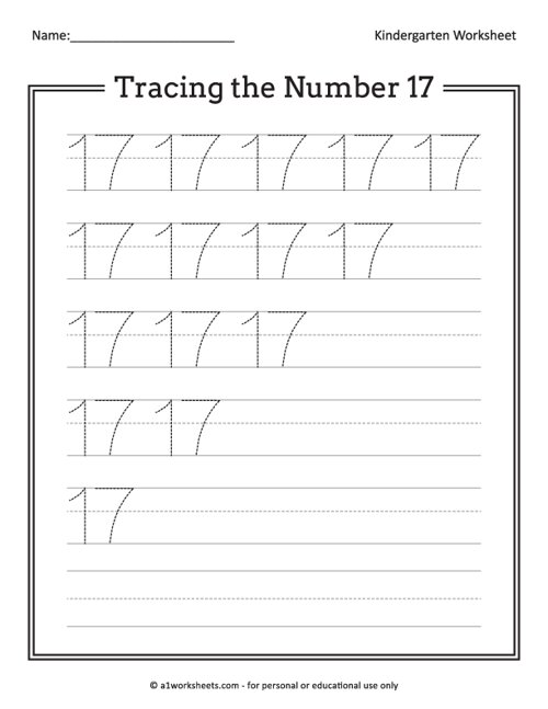 tracing-the-number-17-worksheets
