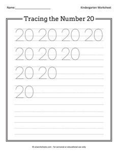 Tracing the Number 20