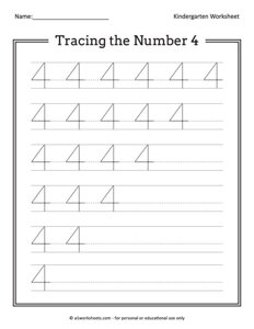 Tracing the Number 4