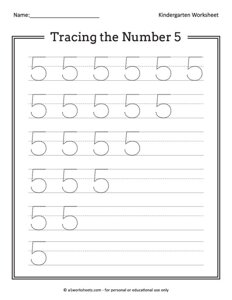 Tracing the Number 5