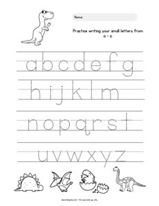 Dinosaur Alphabet Tracing (Lowercase)