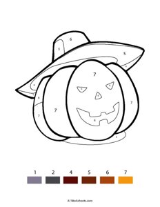 Fall Pumpkin Color by Numbers