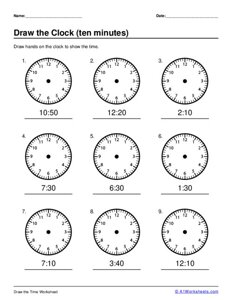 Draw the Clock - Ten Minutes #3