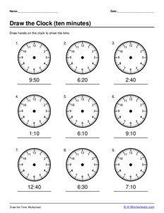 Draw the Clock - Ten Minutes #5