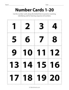 Number Cards 1-20