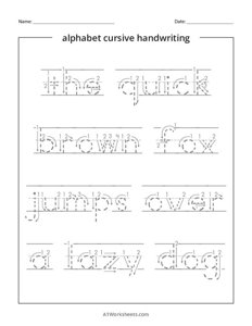 Lowercase Alphabet Letters Tracing