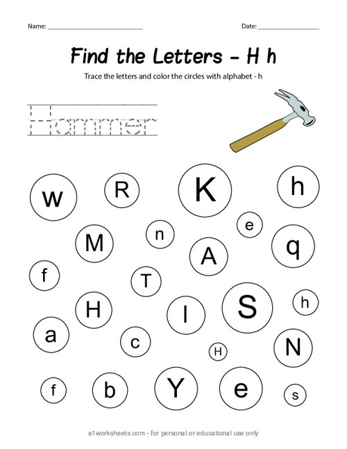 Find the Letter H h
