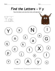Find the Letter Y y