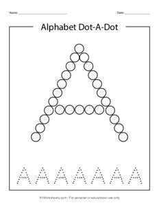 Alphabet Do a Dot Letter A