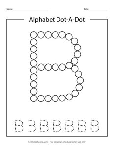 Alphabet Do a Dot Letter B