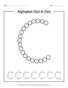 Alphabet Do a Dot Letter C