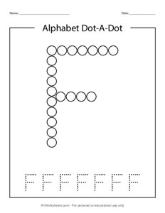 Alphabet Do a Dot Letter F