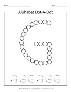 Alphabet Do a Dot Letter G