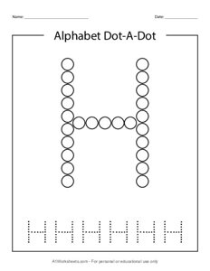 Alphabet Do a Dot Letter H