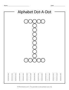 Alphabet Do a Dot Letter I