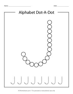 Alphabet Do a Dot Letter J
