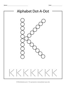 Alphabet Do a Dot Letter K