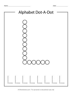 Alphabet Do a Dot Letter L