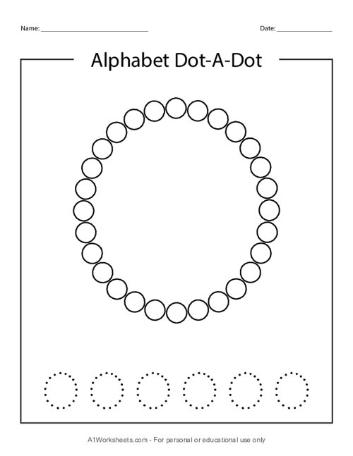 Alphabet Do a Dot Letter O