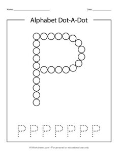 Alphabet Do a Dot Letter P