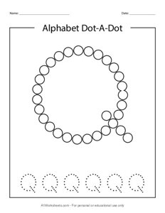 Alphabet Do a Dot Letter Q