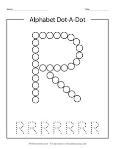 Alphabet Do a Dot Letter R