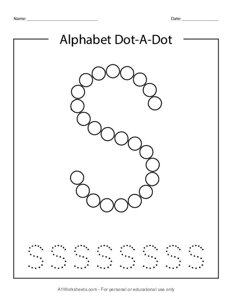 Alphabet Do a Dot Letter S