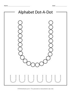 Alphabet Do a Dot Letter U