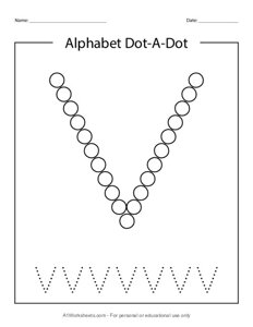 Alphabet Do a Dot Letter V