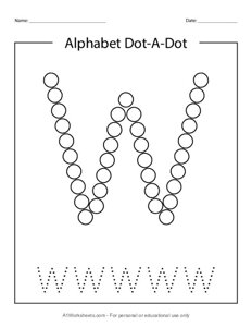 Alphabet Do a Dot Letter W