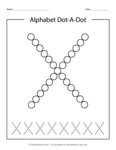Alphabet Do a Dot Letter X